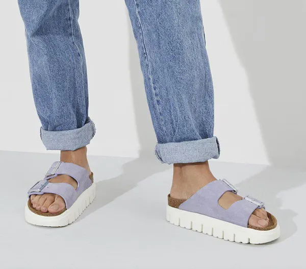 PAPILLIO by BIRKENSTOCK Arizona purple leather platform sandals shoes women’s eur 38 new - Image 10