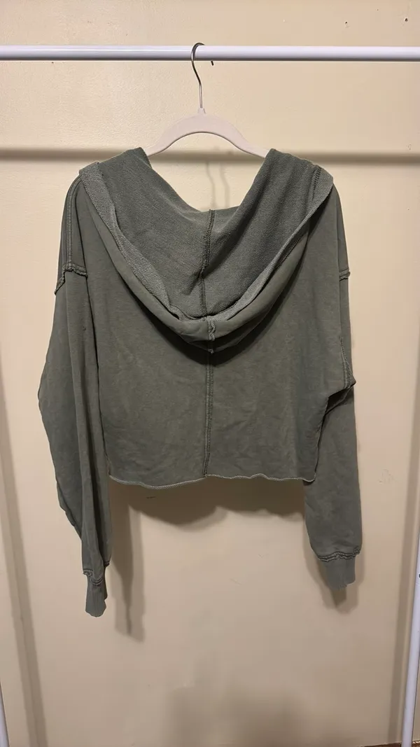 Aerie Sweatshirt Cropped Green - Image 2