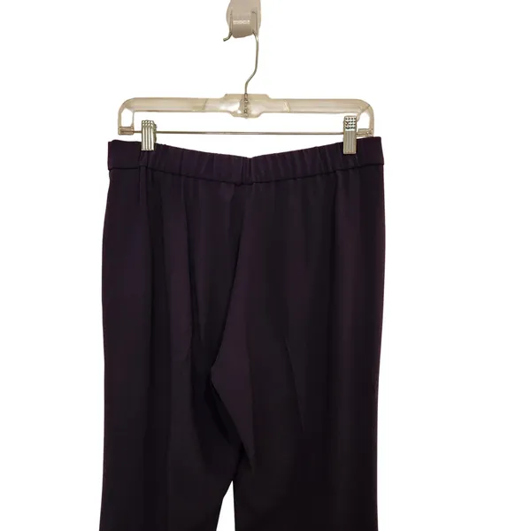 Babaton Dark Navy Blue Pull On Mid Rise Satin Lounge Parker Palazzo Pants Size 6 - Image 5