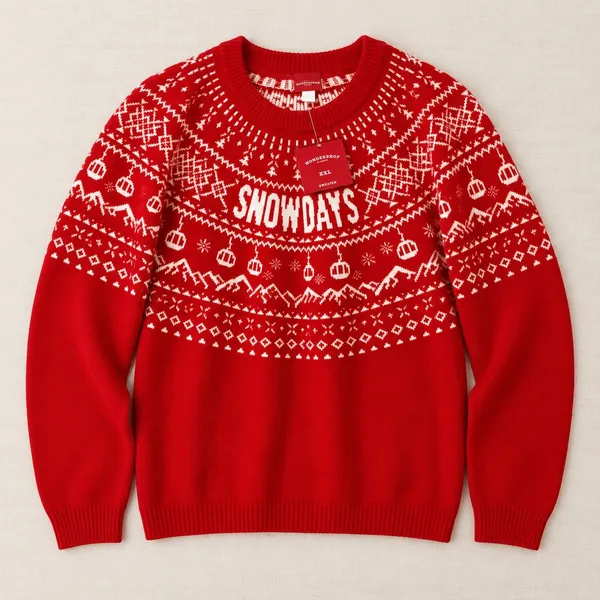 Wondershop Target Red Snow Days Fair Isle Christmas Sweater Womens XXL NWT - Image 4