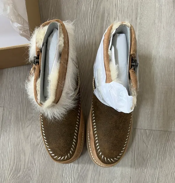 UGG Fluff Punk Shearling Leather Booties Boots - Image 9