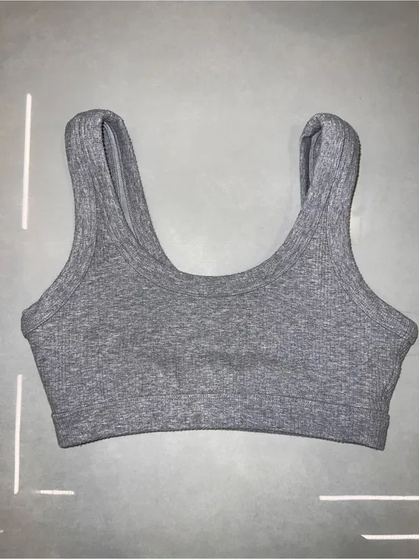 Alo Yoga Wellness Bra in Heather Grey - Image 5