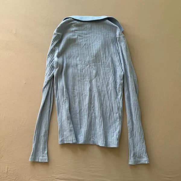 Meli Collared Half Zip Ribbed Top - Image 4