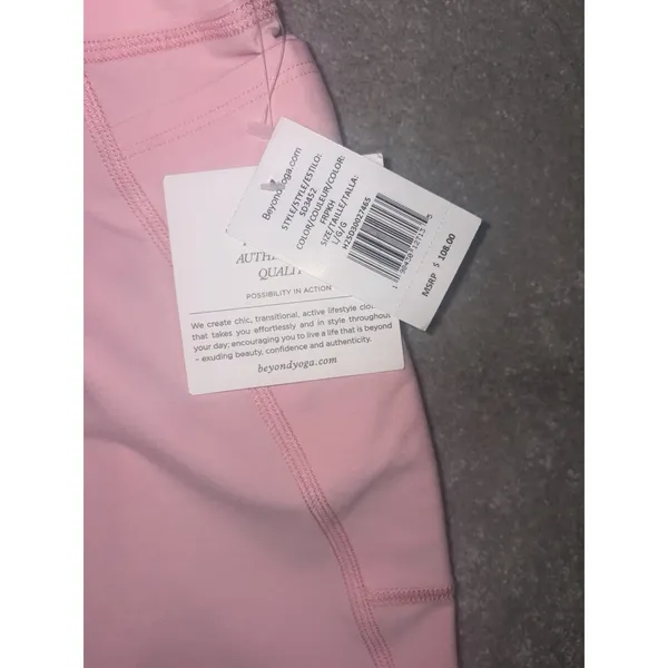 Beyond Yoga Spacedye High Waisted Midi Leggings Fresh Pink Heather Size L NWT - Image 7