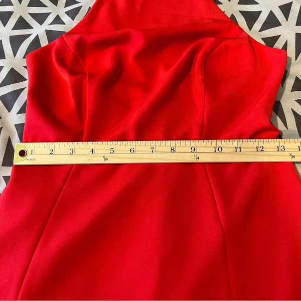 Express Red Asymmetrical Wrap Style Strappy Cutouts Mini‎ Dress Size 2 - Image 13