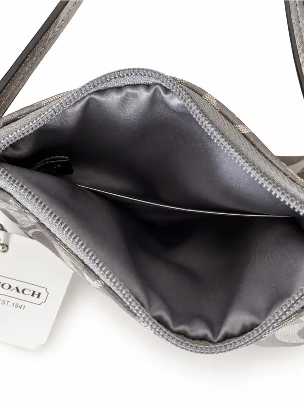 Coach Gray Signature Wristlet - Gray/Light Gray NWT - Image 3