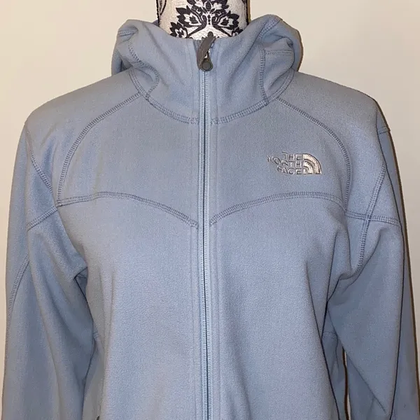 Vintage The North Face Women's Powder Blue Windwall Ski Jacket Size Medium - Image 3