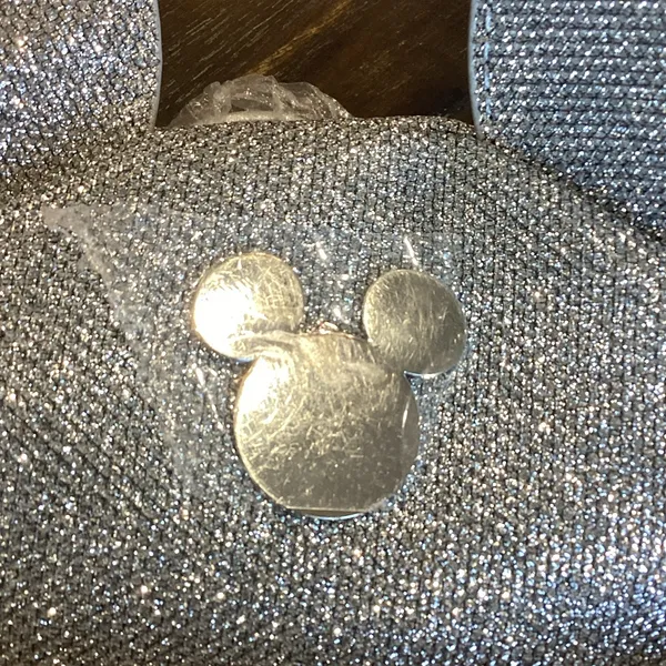 Disney Mickey Mouse Silver Glitter Backpack NWT - Image 3