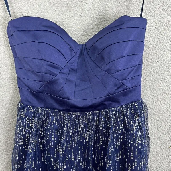 Hailey Logan Blue‎ Sequin Mini Dress 9/10 Showgirl Sparkle Glam Party Prom HOCO - Image 5