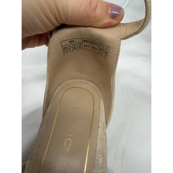Vionic Women's $150 Maia‎ Gold Metallic Glitter Leather Maia Dress Sandal 7.5 - Image 5