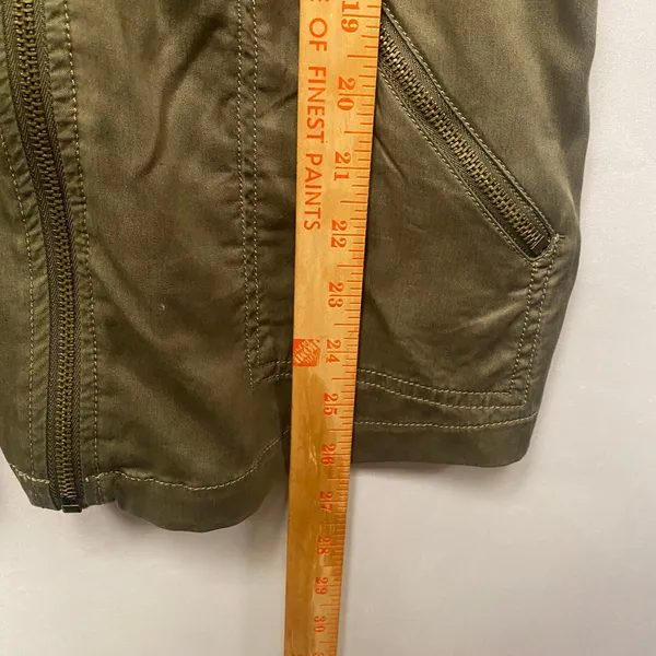 NWT American Eagle Outfitters Olive Green Utility Vest Jacket Moto‎ Style Medium - Image 8