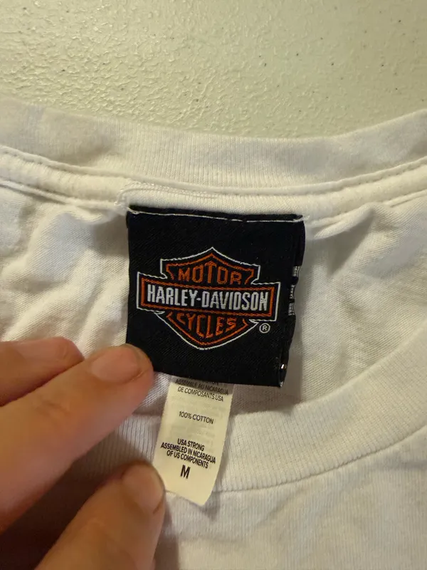 Harley-Davidson white cotton t-shirt vibrant rainbow foil graphic medium spider - Image 3