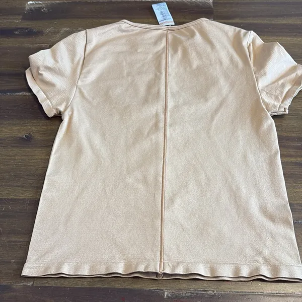 Good American So Soft Sculpted Tee T-Shirt Stretch Pecan 1 2 Small Medium - Image 9