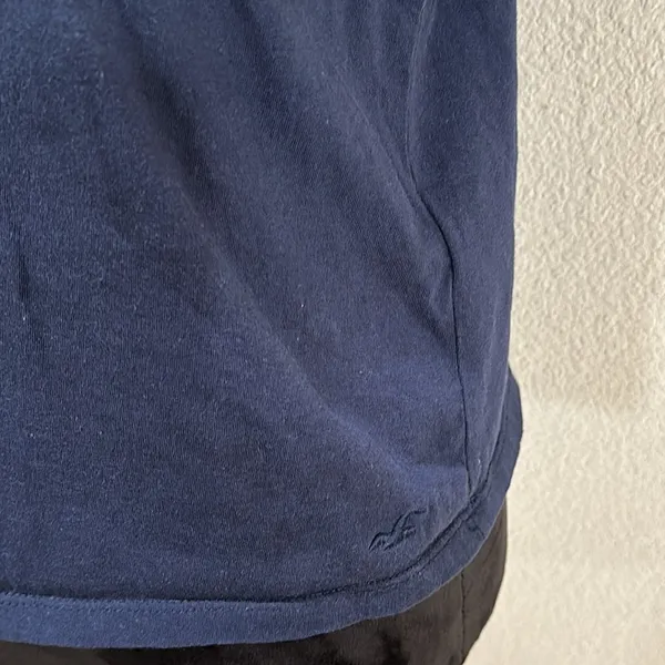 Hollister Navy Blue Striped Shirt - Image 3