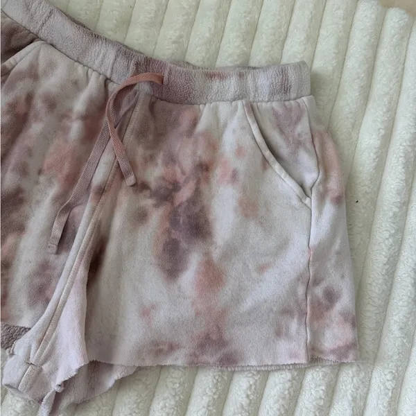 Free People Tie-Dye Pink Ladies Lounge Shorts - Image 2