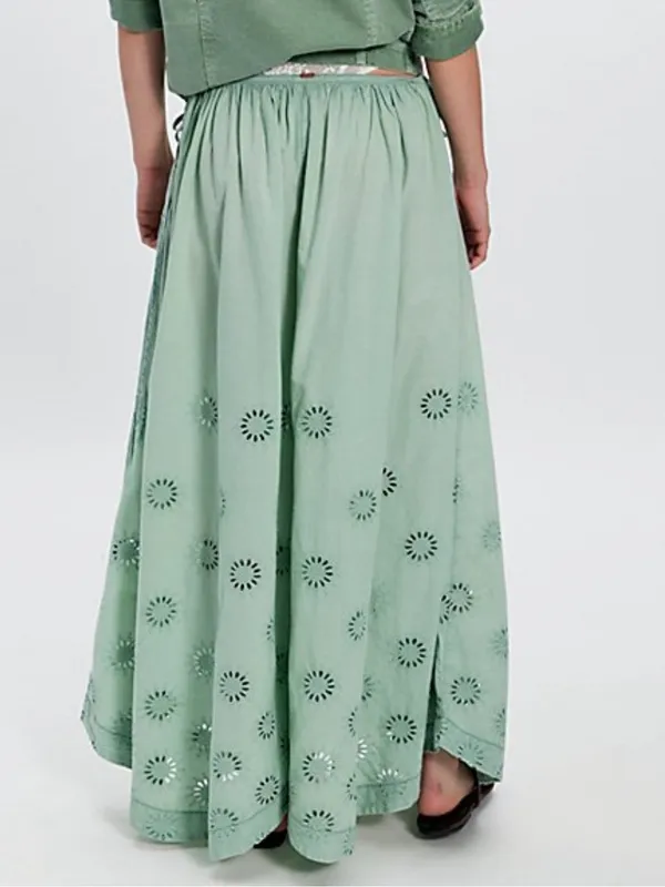 Free People Sweet Serenade Pull-On Wide-Leg Pants in Mermaids Tail NWT - Image 2