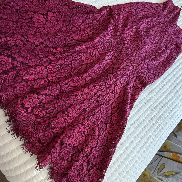 NBD Brielle Raspberry & Magenta Pink Flared Base Midi Dress Sz XS Extra Small - Image 11