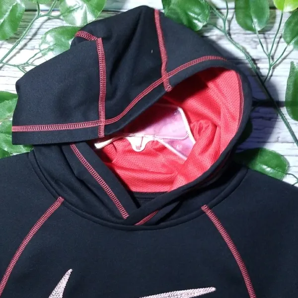 Nike swoosh hooded hoodie warm sweatshirt size Small - Image 5