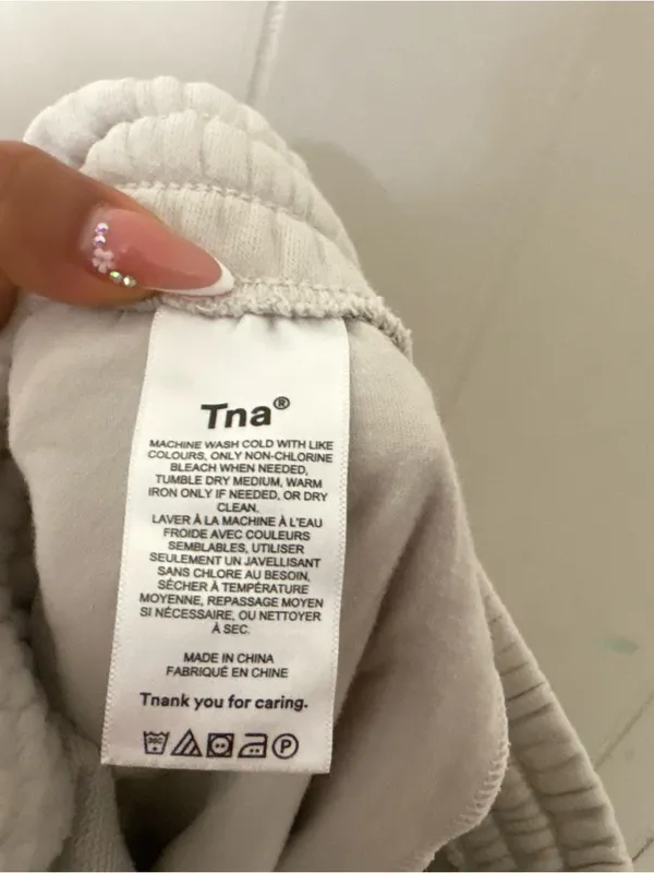 TNA Aritzia Cozy Fleece Jogger Sweatpants Womens XXS Ivory Cream High Rise - Image 12