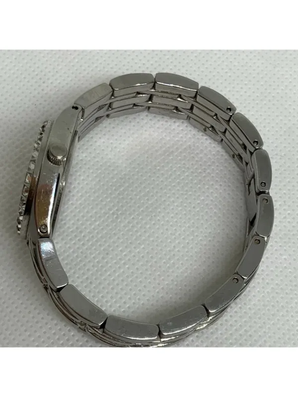 SilverTone tone Relic date watch 26mm all stainless steel 50MWR 5.5” running - Image 7