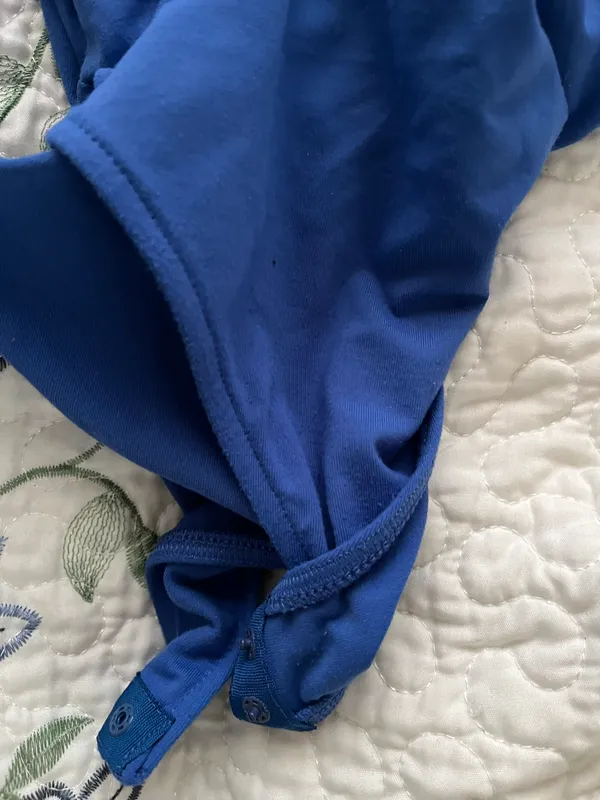ZARA Blue Square Neck Bodysuit - Image 3