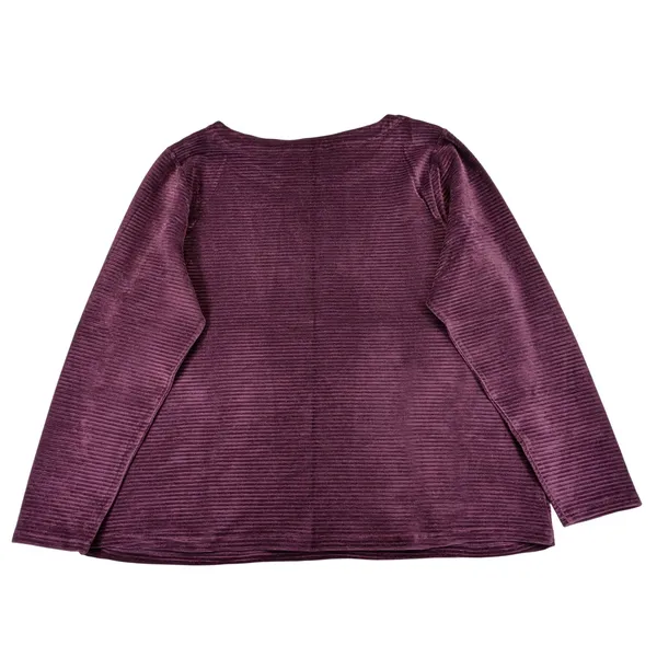 Coldwater Creek Purple Ribbed Knit Long Sleeve Scoop Neck Top XL 601984 - Image 2