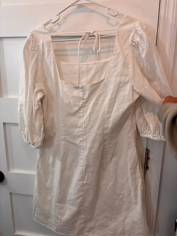 Target White Square Neck Dress Medium - Image 4