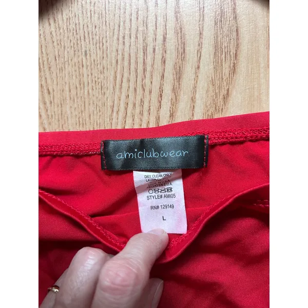 B45 New Womens AMI 2Pc Red Bikini Set High Waisted Strappy Large Waist 30-31" - Image 4