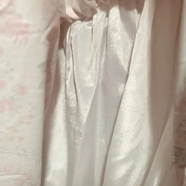 Women’s/Junior’s Floral White Pink‎ Green Corset Spaghetti Strap Dress Size L - Image 5
