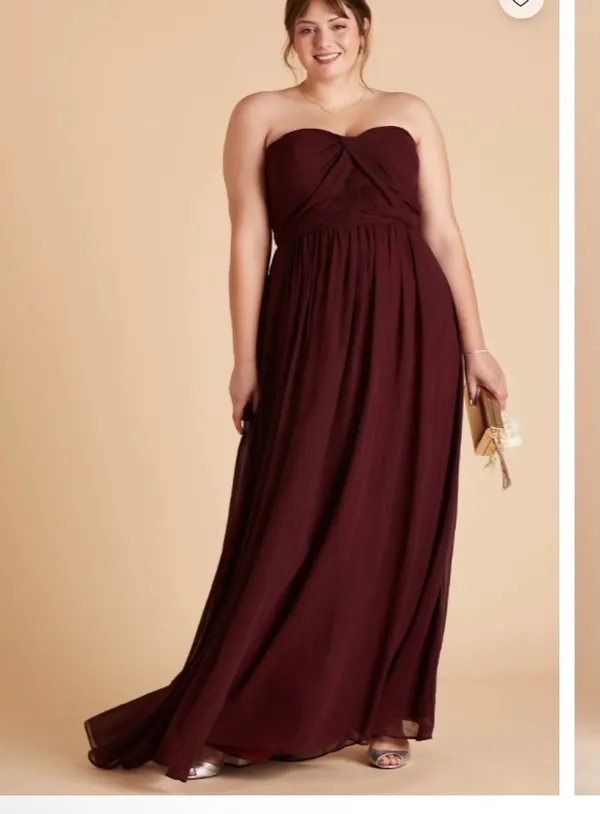 Birdy Grey burgundy Convertible Grace Dress with pockets, size L - Image 5