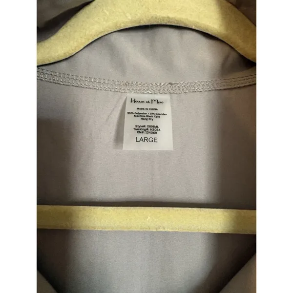 House of Mae Taupe Ruffle Zip Jacket Women’s Large Stretch Lightweight - Image 3