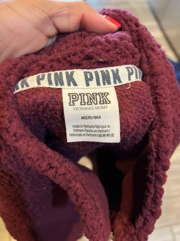 Victoria's Secret Pink Sherpa Pullover Sz M - Image 3