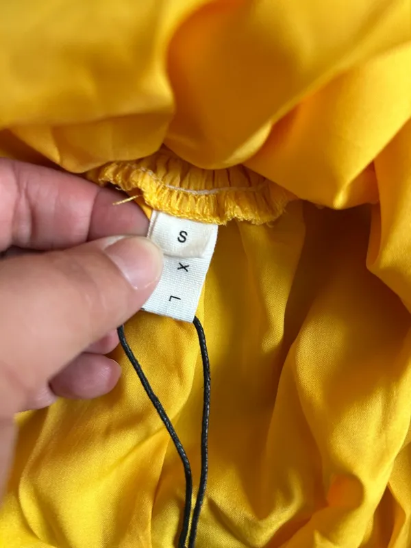 Exlura Sunny Yellow Puff-Sleeve Casual Dress - Image 4