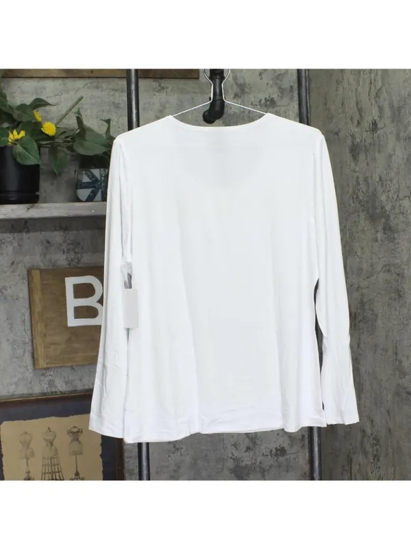32 Degrees Womens Heat Long-Sleeve Scoop Neck Top White 2XL - Image 2