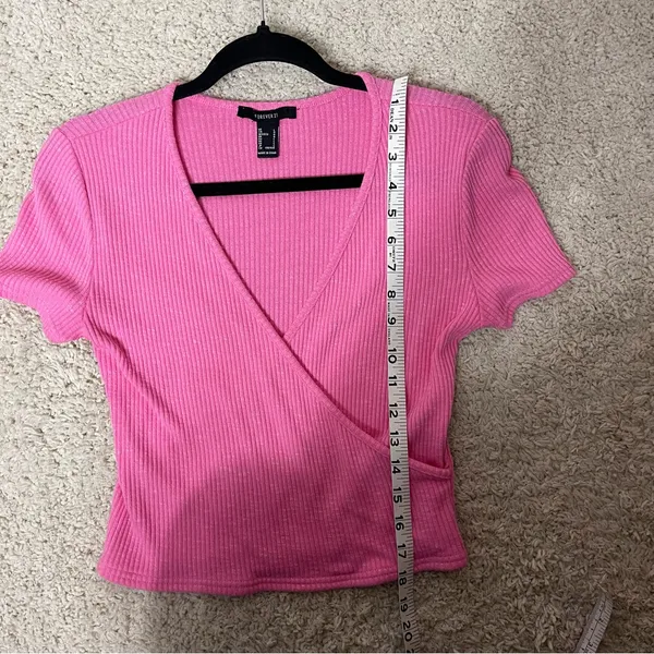 Forever 21 Pink Ribbed  Crop Top - Image 5