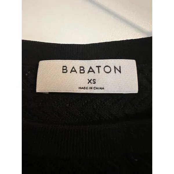 Babaton Aritzia Pointelle Crop Top‎ Size XS Black - Image 5