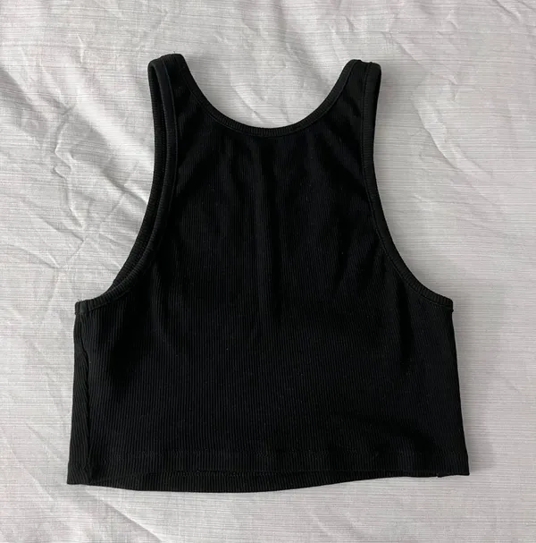 Zara Black Ribbed Top - Image 3