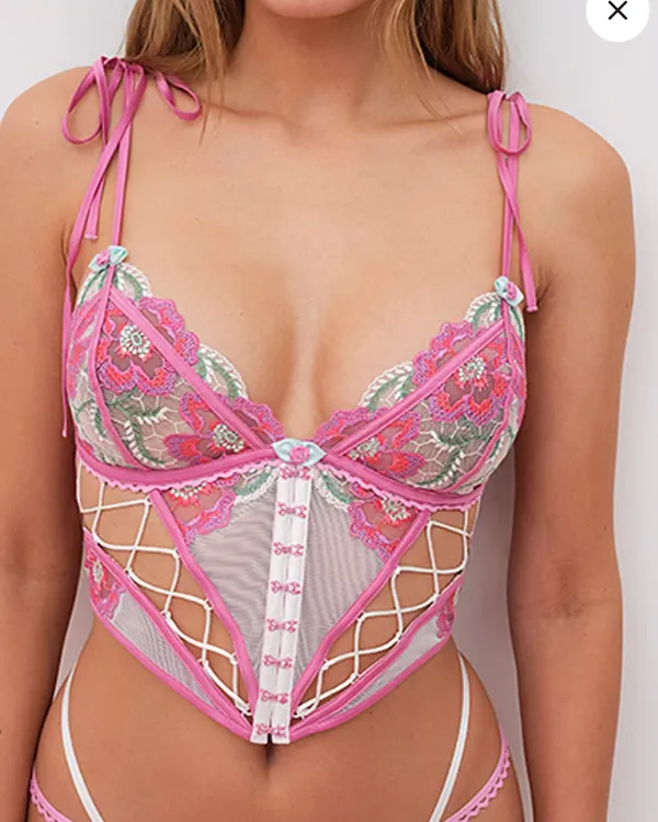 For Love and Lemons Festival Floral Bustier - Image 2