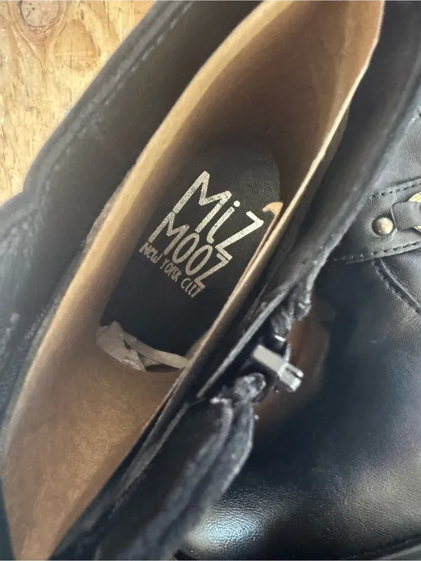 Miz Mooz Sydni Western Bootie Women's 7.5-8 Black New - Image 2