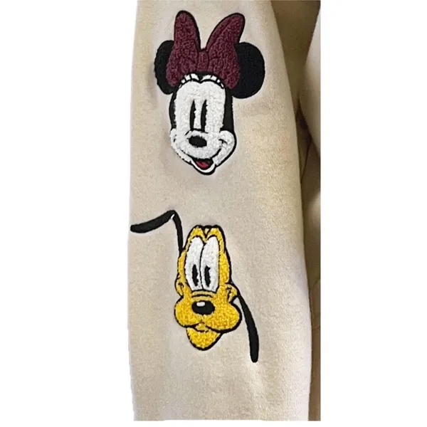 Disney Mickey Mouse Ivory Zip Up Hooded Jacket Womens‎ Size XXL - Image 3