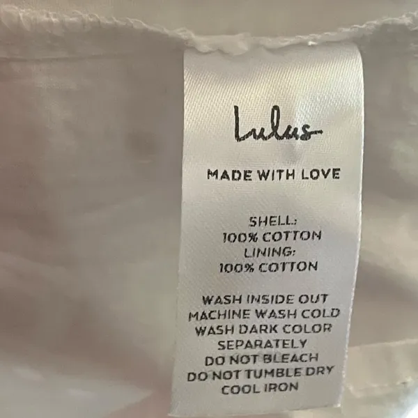 Lulu's Sweet Bliss‎ White Eyelet Ruffled Backless Mini Dress Sz XS Lace Feminine - Image 5