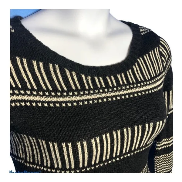 Roxy Knit Sweater Dress XS Gray White Cozy Cabin Core Fall Winter Dress - Image 11