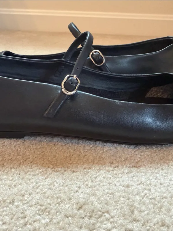 Steve Madden‎ Maple Black Leather Mary Jane Ballet Flats Size 12 - Image 8