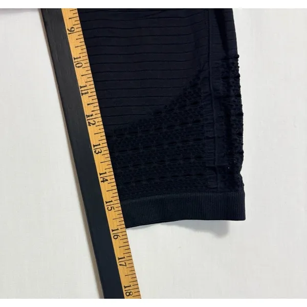Gymshark Energy+ Seamless Leggings Womens M Black Eyelet High Waist Cropped Gym‎ - Image 12