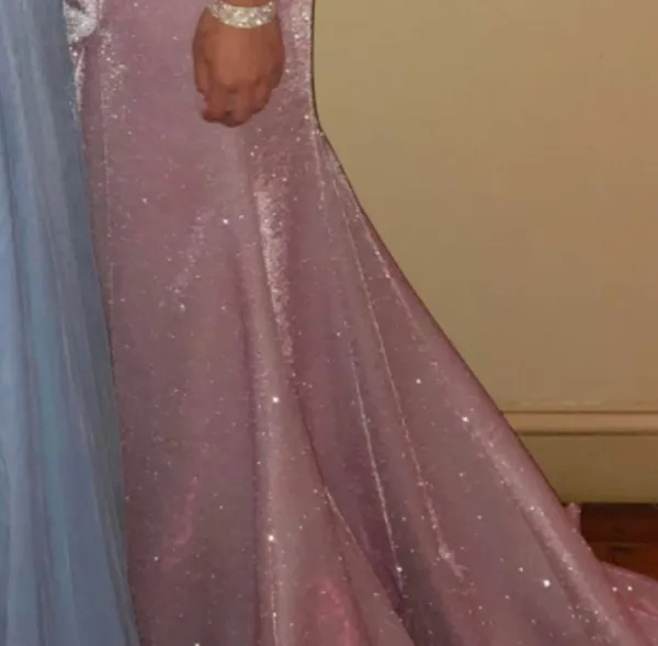 pink purple sparkly prom formal dress sherri hill - Image 3