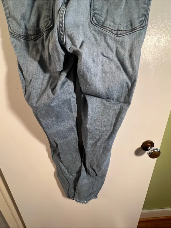 Good American Women’s Size 12/31 Good Leg Jeans Light‎ Wash Distressed Destroyed - Image 8