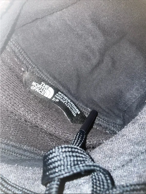 The North Face Black Pullover Hoodie with Black Drawcord - Image 2