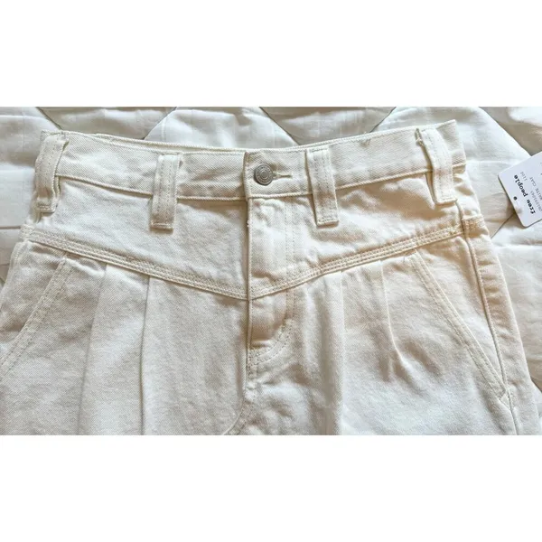 NWT We the Free Raw Hem Denim Jean Skirt Size 24 (free people bohemian boho) - Image 3
