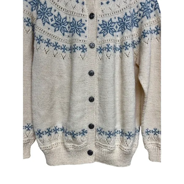 Dale of Norway Vintage Wool Nordic Faire Isle Button Down Cardigan Size Medium‎ - Image 5