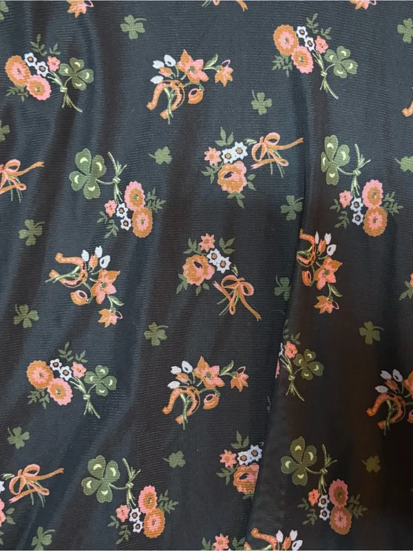Urban Outfitters Audrey Bow Floral Shamrock Mesh Babydoll Whimsigoth Mini S - Image 5
